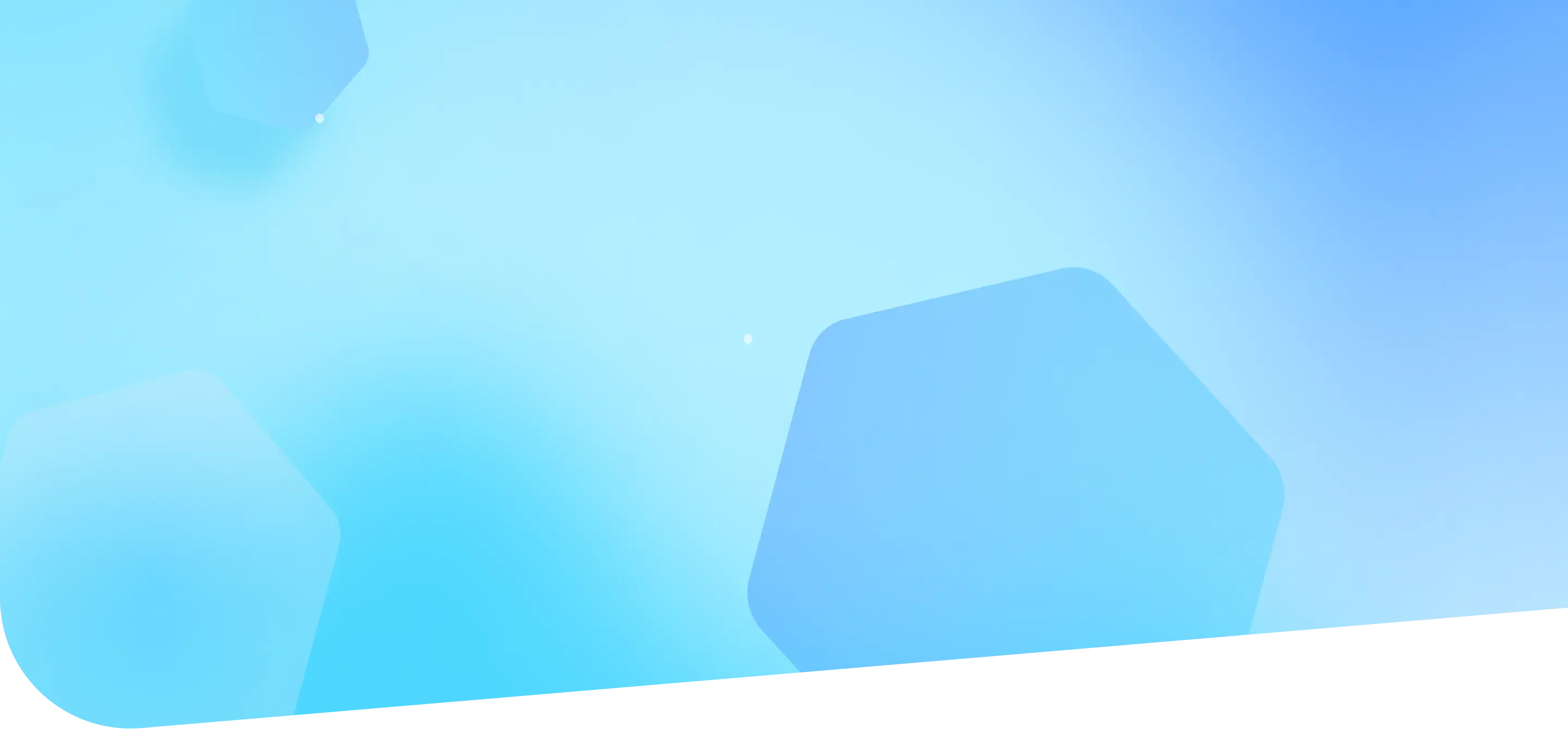 水色の背景に六角形が2つあるイラスト